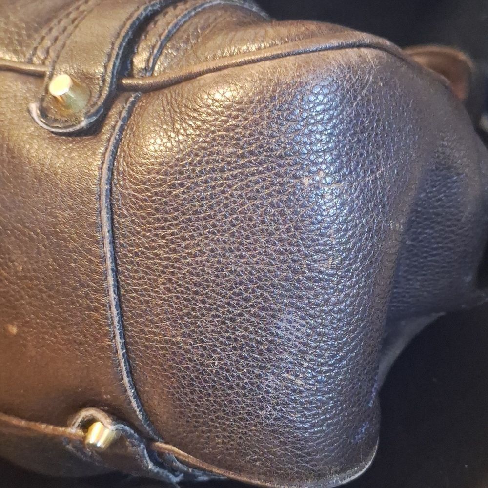 Burberry vintage brown leather satchel handbag - Picture 4 of 10